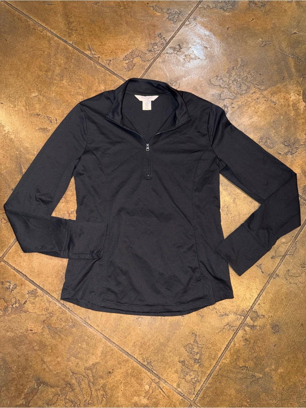⛳ Tommy Bahama Golf Black Textured Quarter-Zip Pullover